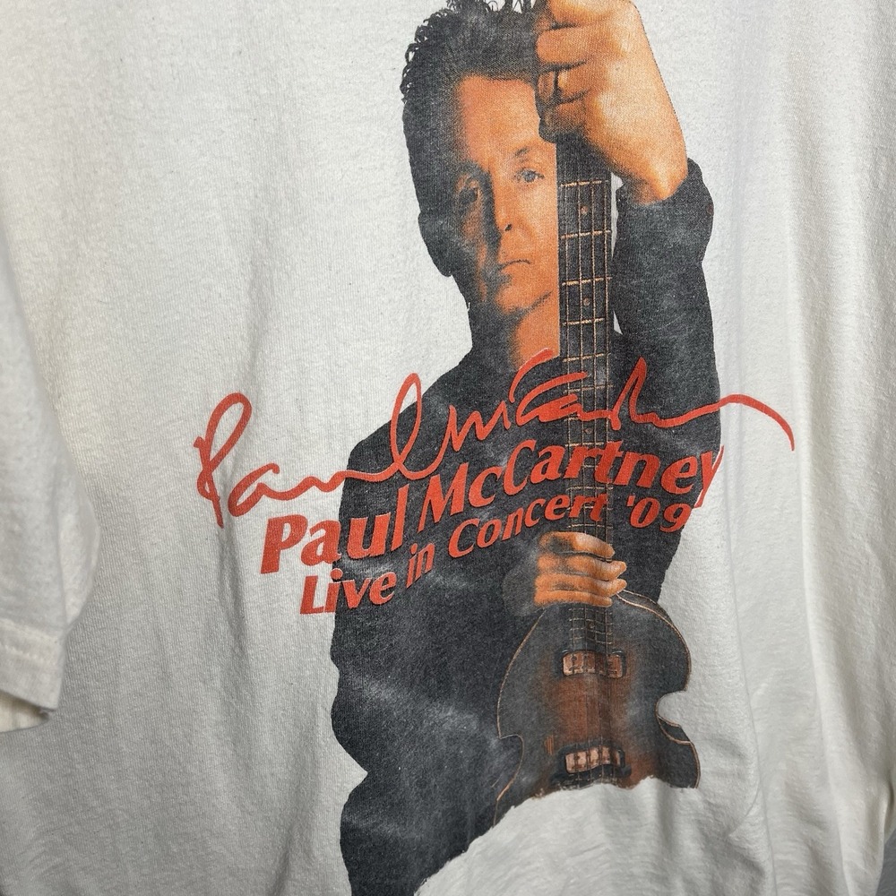 Vintage Paul McCartney Beatles Concert Shirt 09' 2009 Double Sided Large NYC - Picture 2 of 7
